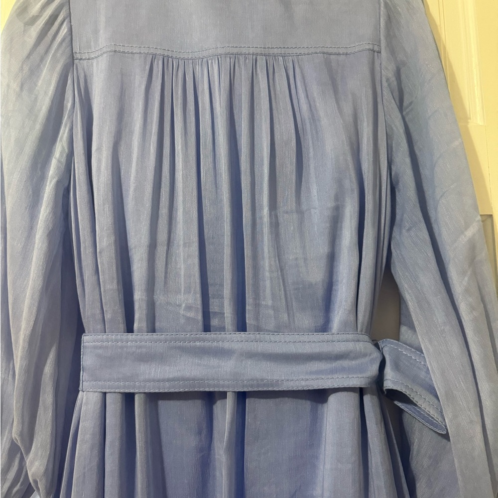 Aje Iris Pleated Bib Midi Dress Mist Blue, size 8 AUS or US S - Picture 12 of 13